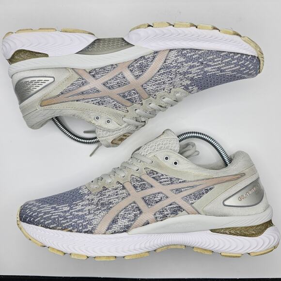 Asics Gel Nimbus 22 Grey Synthetic Lace-Up Womens 9 Shoes Sneakers - Picture 10 of 12